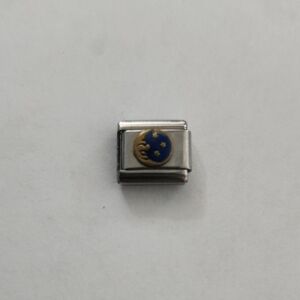 Stainless Steel Italian Charm Moon And Stars